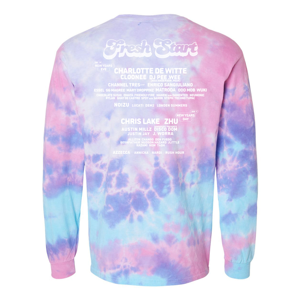 Fresh Start 2025 Tie Dye Longsleeve Tee