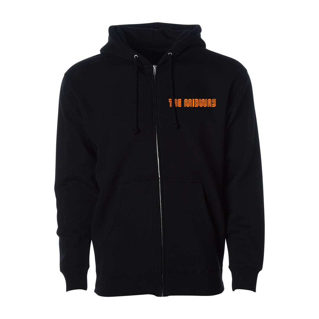 The Midway Orange Zip-Up Hoodie