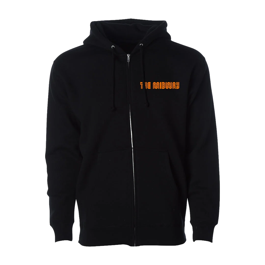 The Midway Orange Zip-Up Hoodie