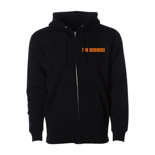 The Midway Orange Zip-Up Hoodie