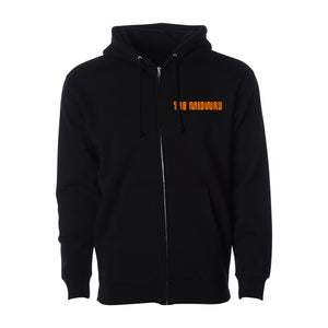 The Midway Orange Zip-Up Hoodie